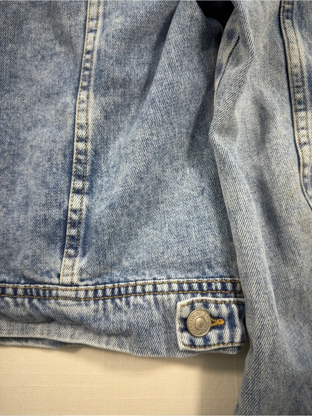 Free People Rumors Denim Jacket Small Blue Oversized Boho - Picture 10 of 11